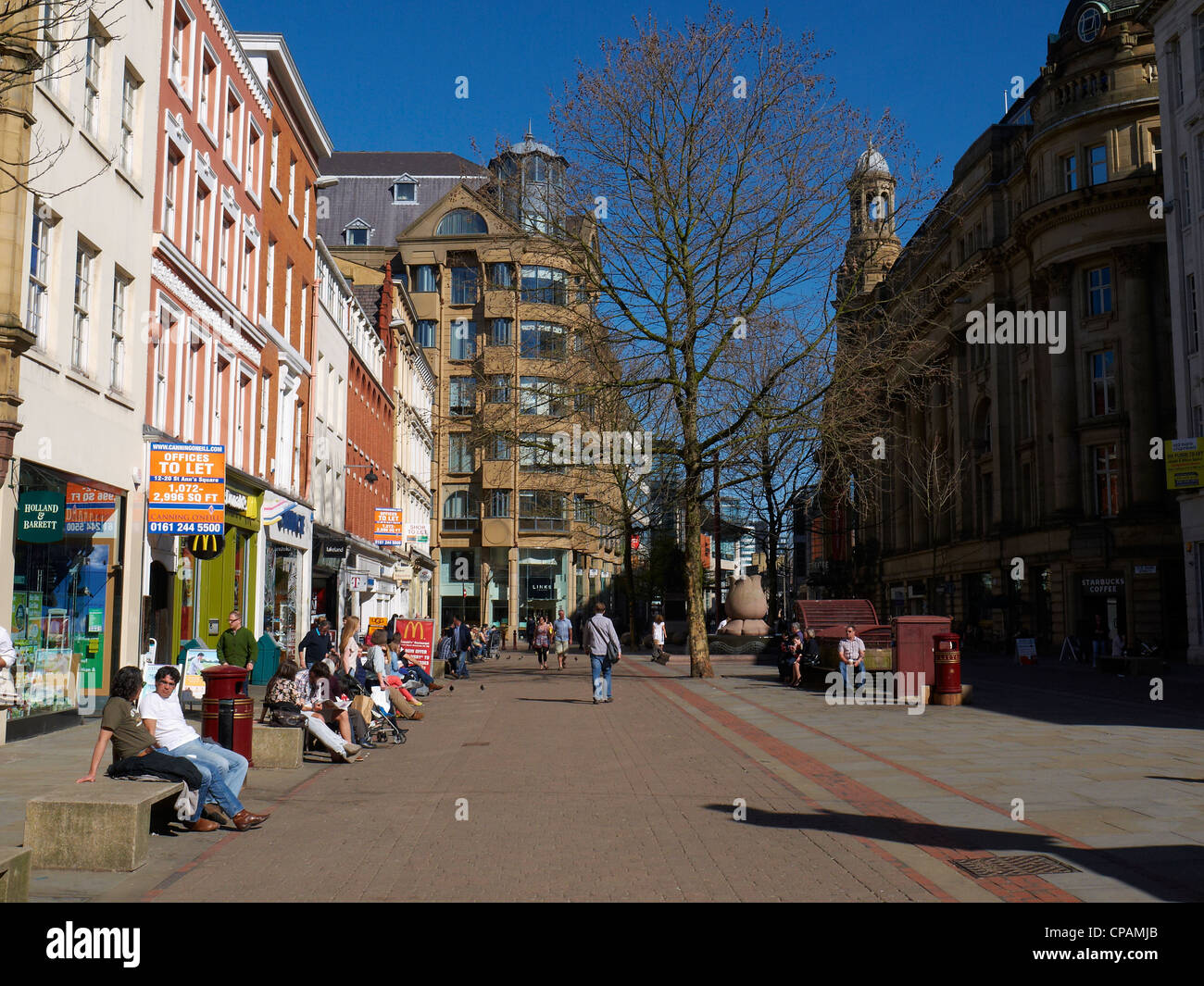 St Anne`s Square in Manchester UK Stock Photo